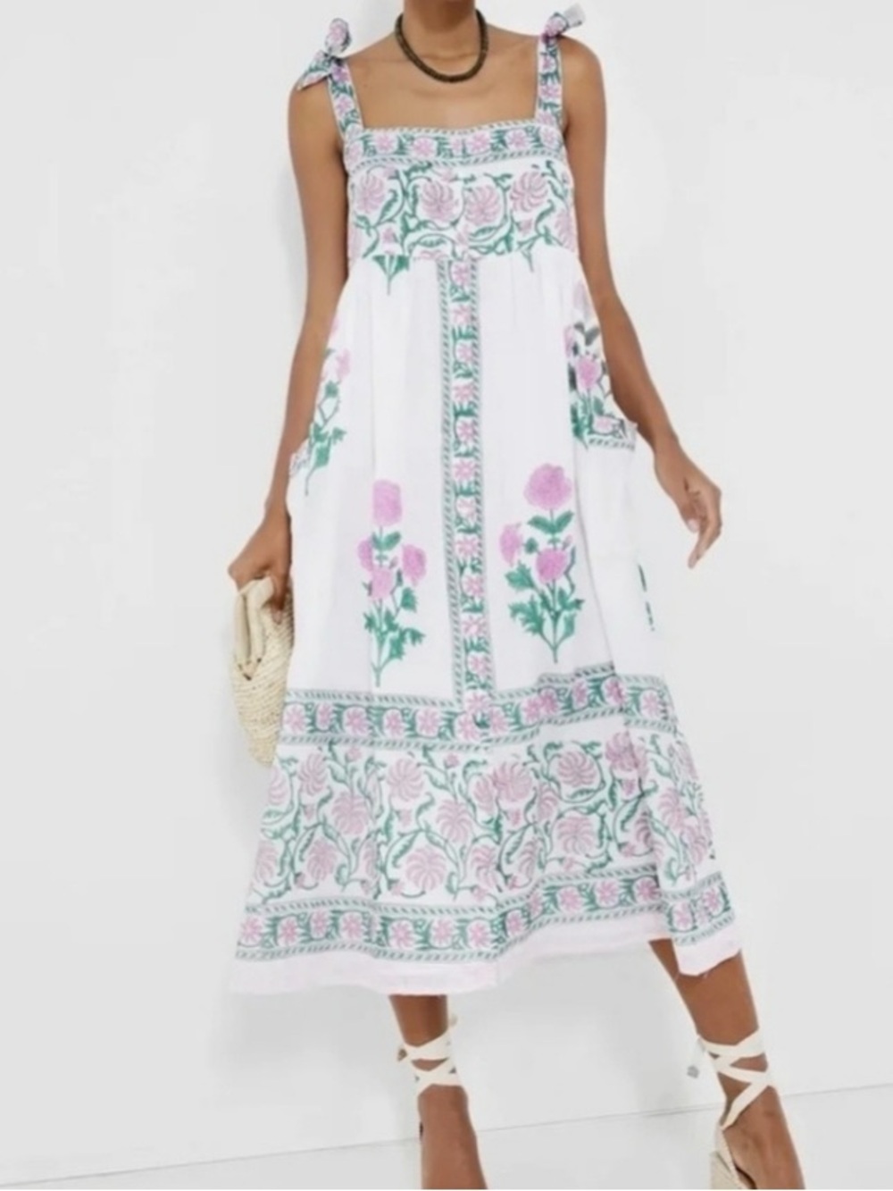 Juliet Dunn Tuckernuck Orchid Poppy Tie Shoulder Dress - Size 1 (4-6)
